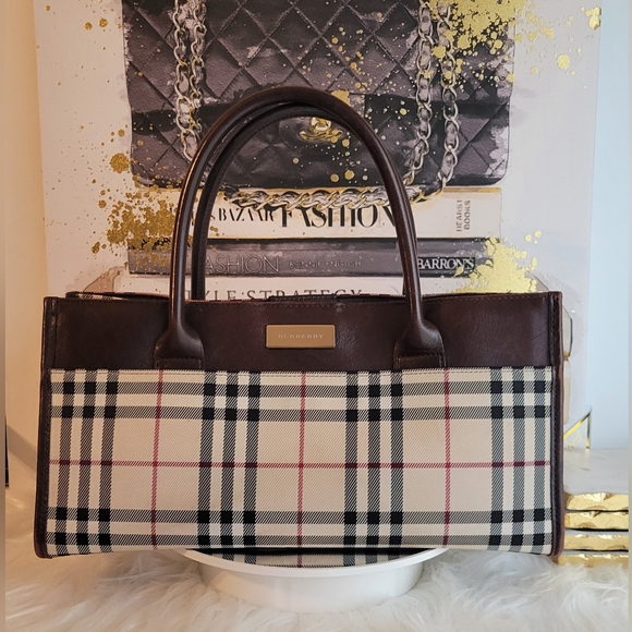 Burberry Nova Check Canvas Hand Bag Vintage RARE - Picture 16 of 16